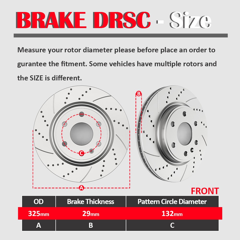 Fit 2007-2016 Chevy Traverse GMC Acadia Enclave Front Rear Rotors Brake Pads Kit