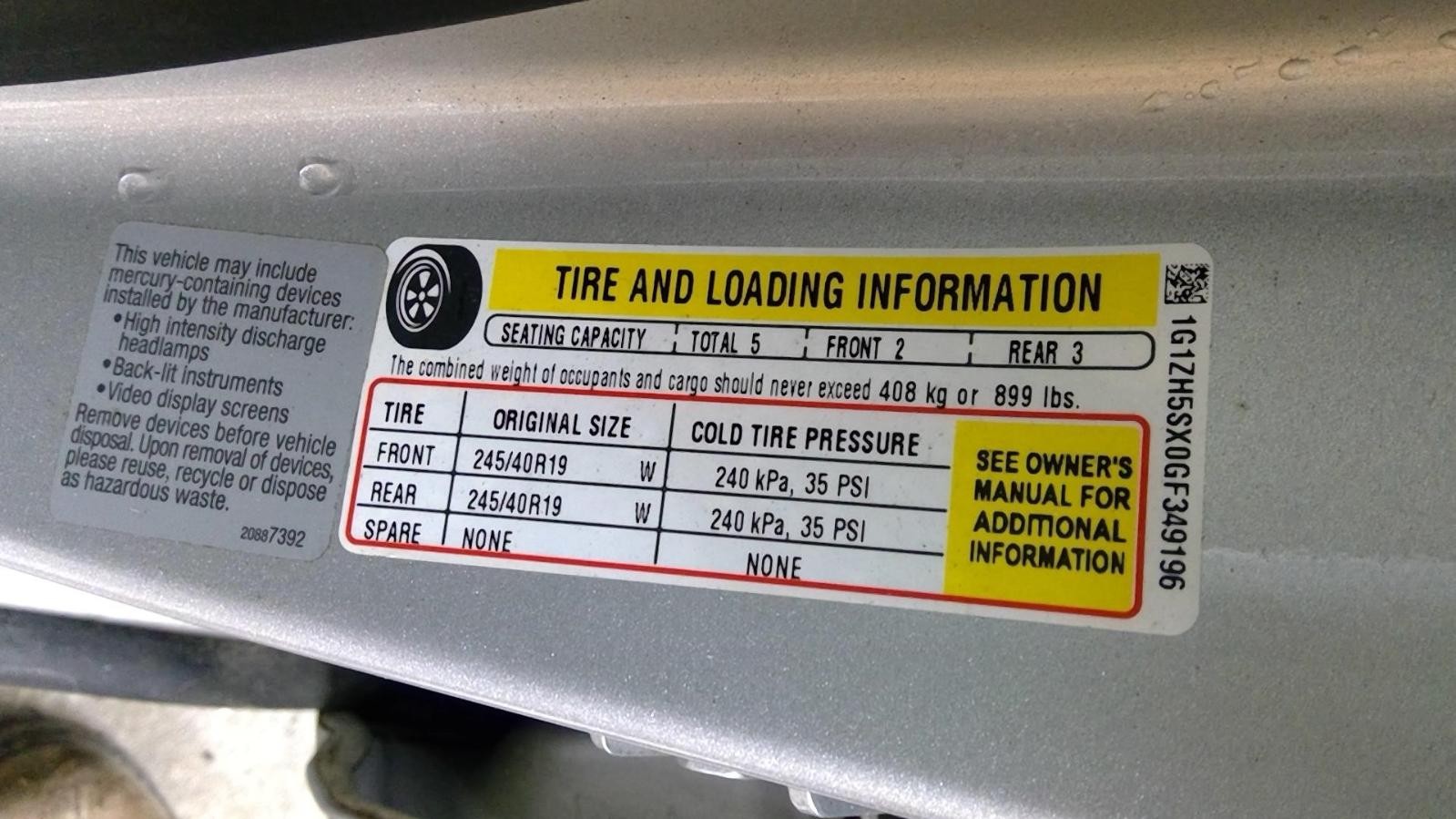 Used Engine Complete Assembly fits: 2016 Chevrolet Malibu 2.0L VIN X 8th digit o