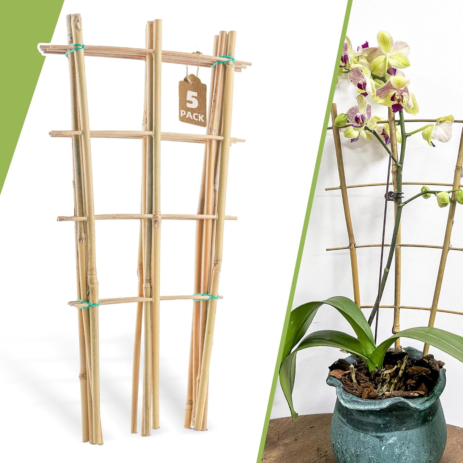 Bamboo Plant Trellis Ladder Support for Climbing Plants Indoor Outdoor