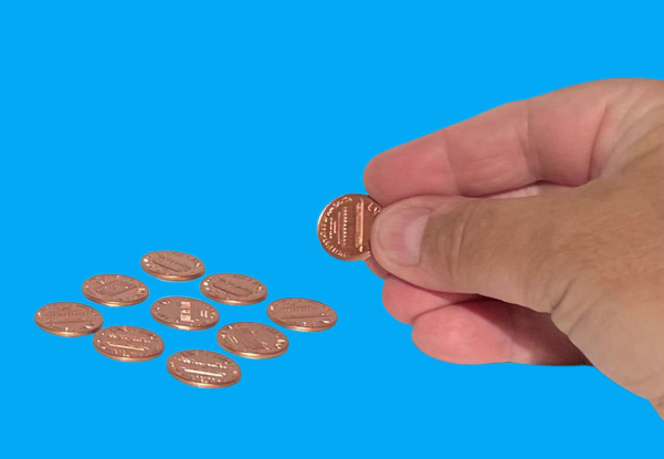 10 STEEL SHIM SHELL US PENNY TAIL Dime Magic Trick Hollow Coin Magnetic Vanish