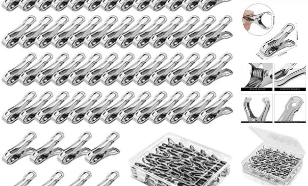 60 Pieces Stainless Steel Garden Clips for Heavy Duty Greenhouse