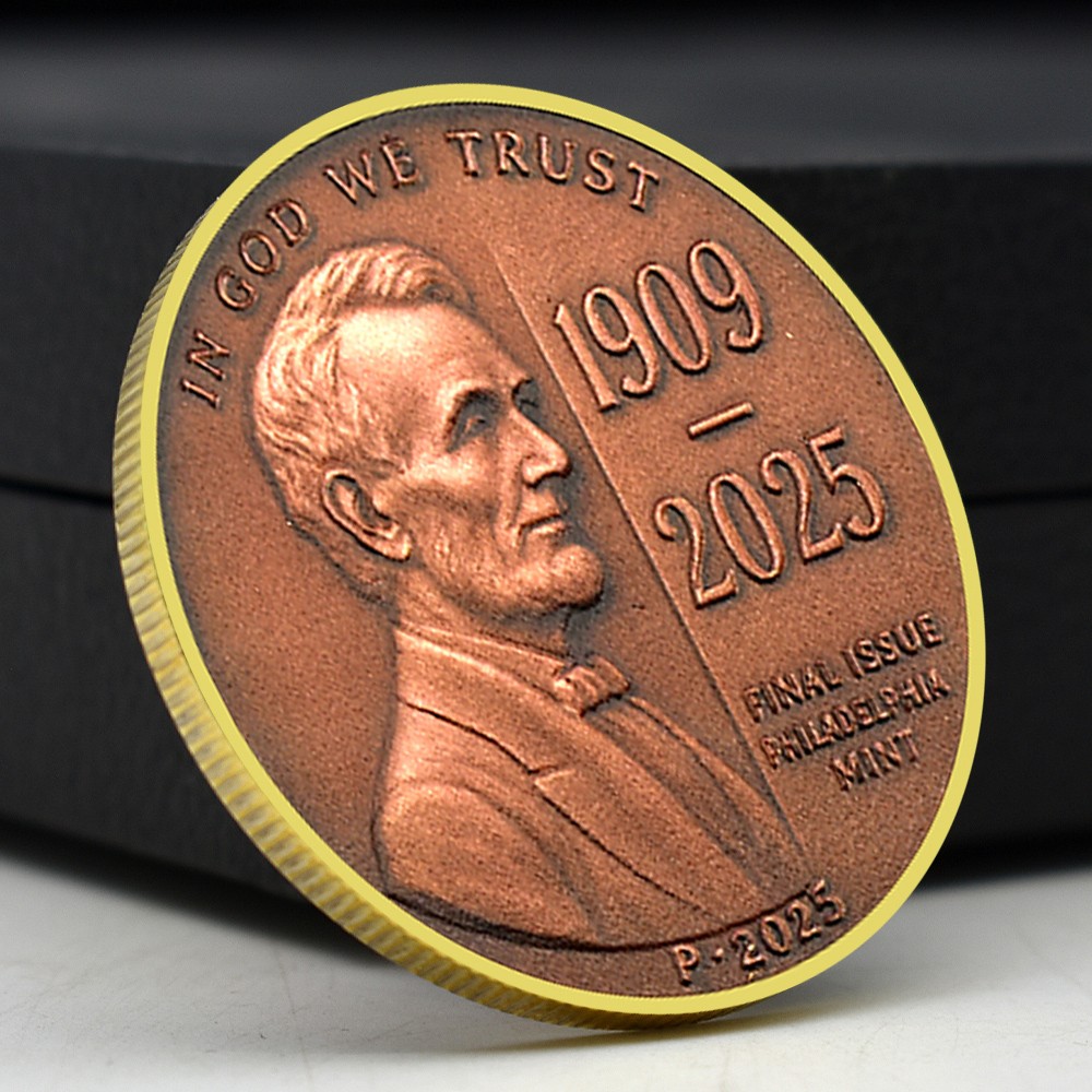 1909-2025 Final Penny Tribute Coin Lincoln Last One Cent Commemorative Medal