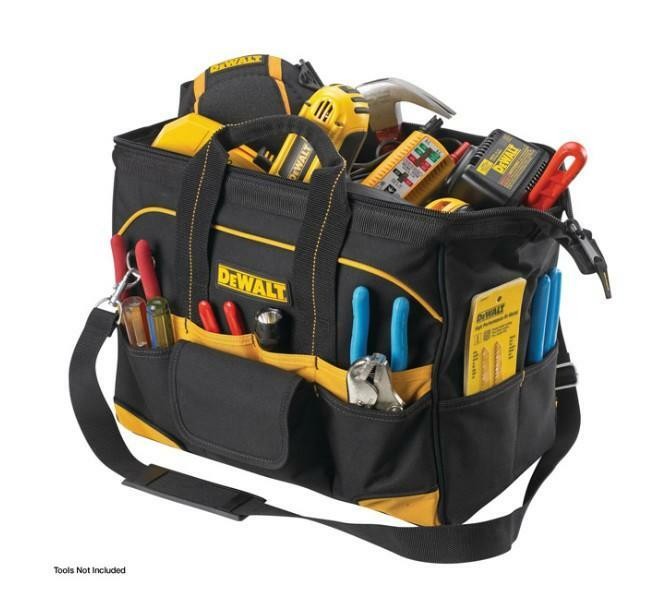 DeWalt DG5543 Tradesman Heavy Duty 16" Tool Bag 33 Pockets, Reinforced Handles