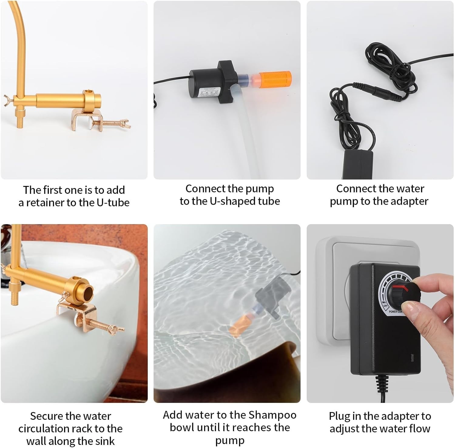 Head Spa Water Circulation Equipment, Portable Shampoo Bowl Waterfall Head Spa