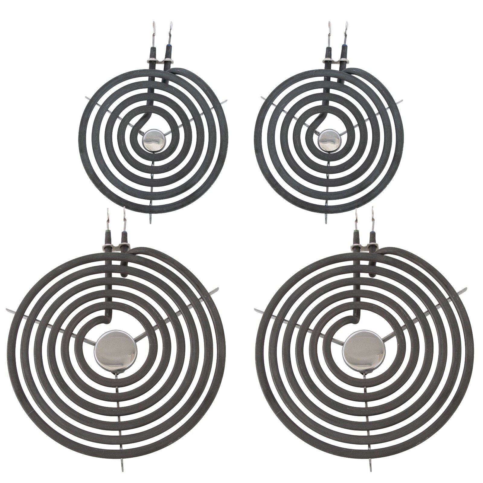 GE Electric Range Burner Element Kit 4 Pack (2, 6") WB30M1 (2, 8") WB30M2