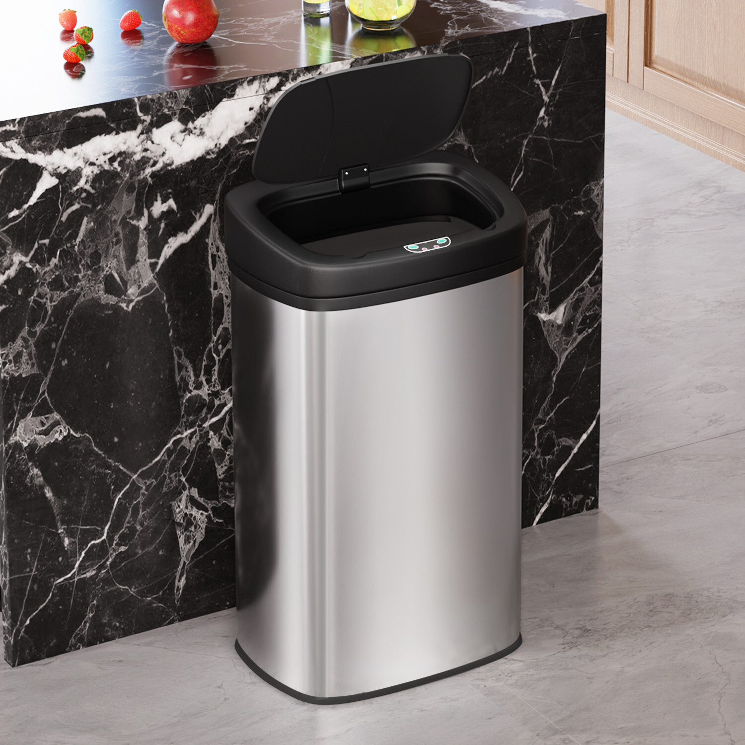 22 Gallon Automatic Sensor Trash Can, Touchless 82L Stainless Steel Trash Bin