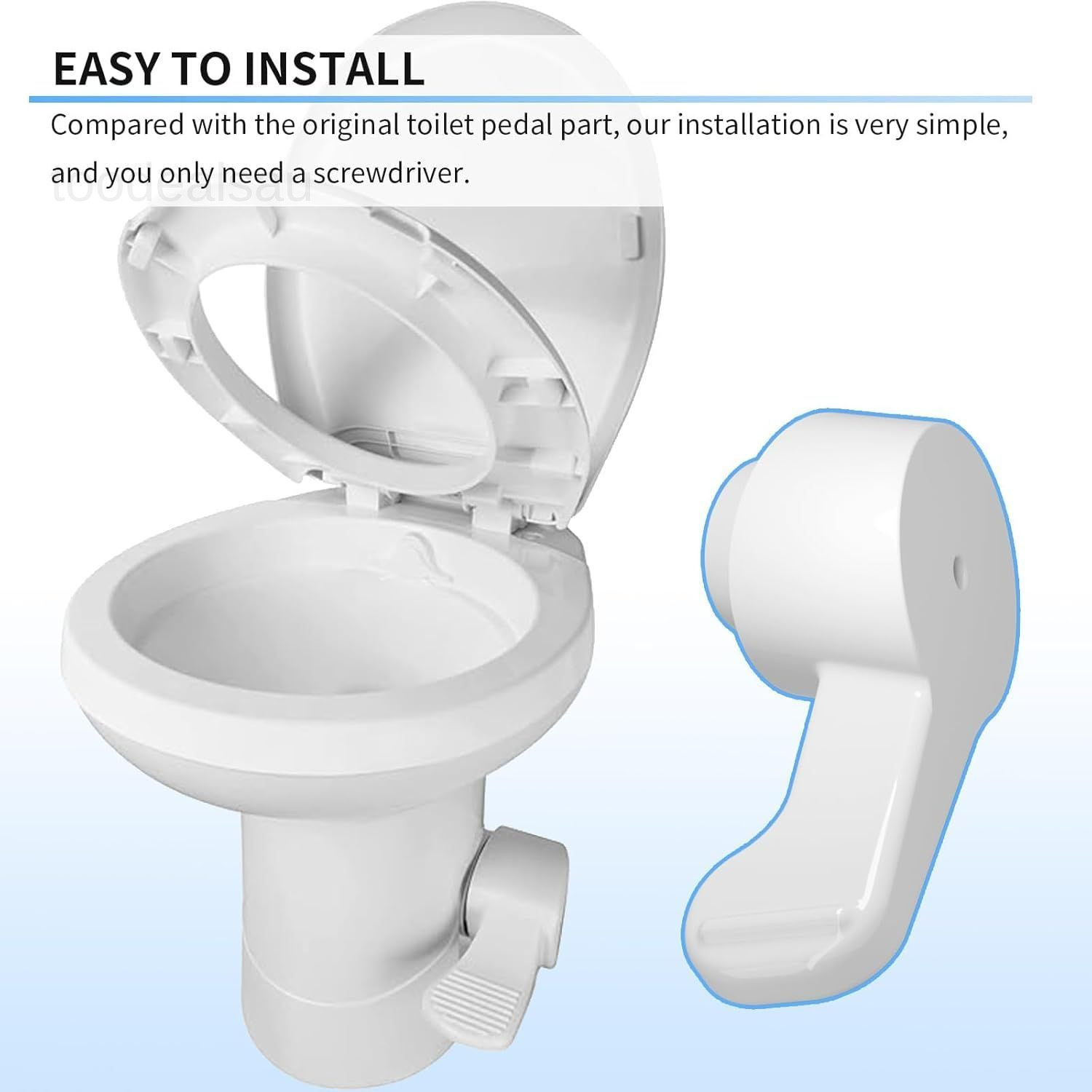 RV Toilet Flush Pedal for Dometic 300/310/320/321 Repair White