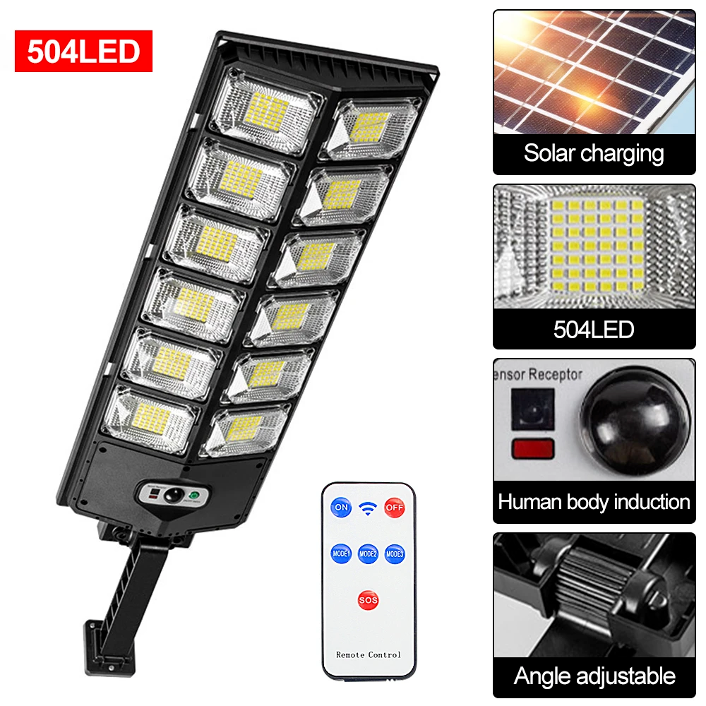 Commercial 1000000LM LED Outdoor Dusk to Dawn Solar Street Light Road Area Lamp
