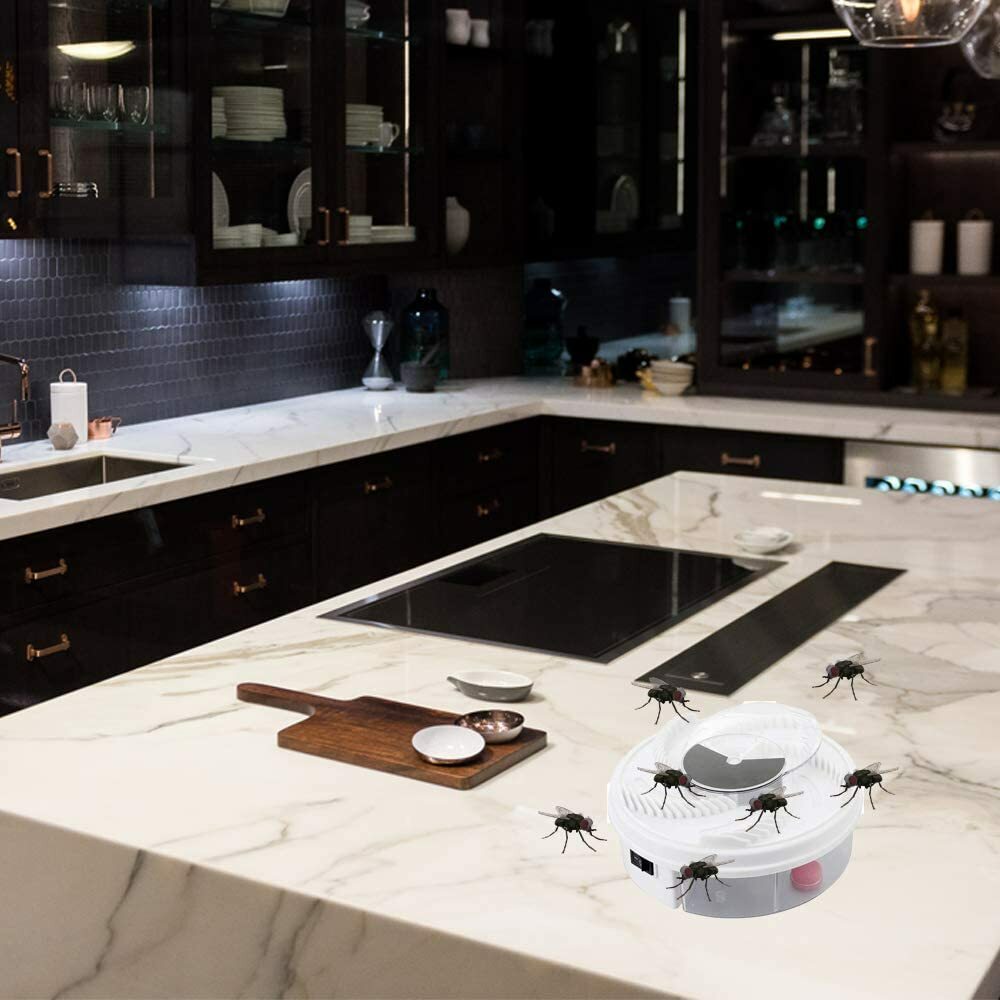 Electric Fly Trap Automatic Fly Catcher Rotating Fly Pest Repellent Kitchen Tool