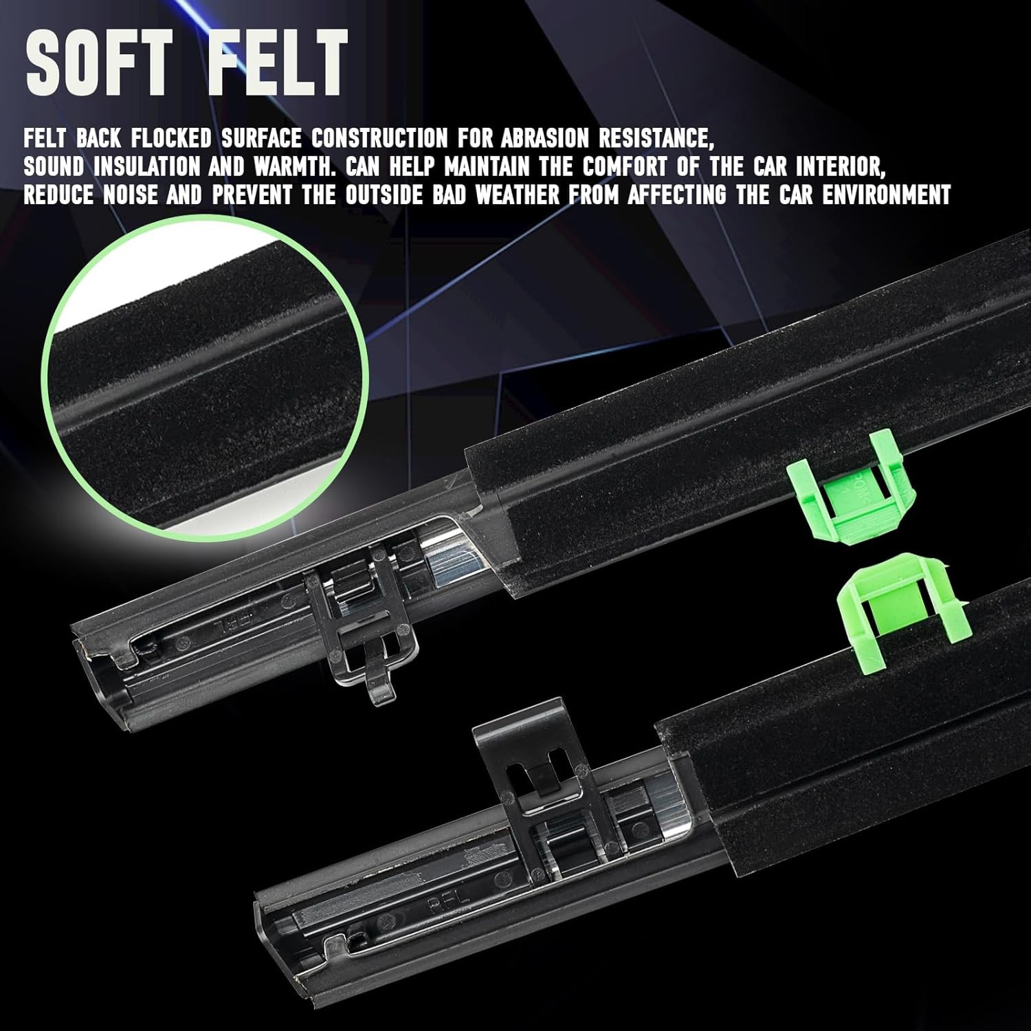 Door Window Trim Seal Weather Stripping Moulding Belt Glass Sweep CRV 2007-2011