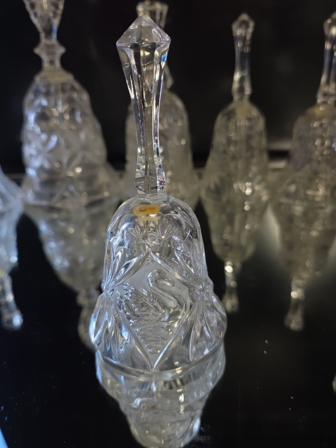 ​Lot 9 Vintage Crystal Glass Bells Waterford 12 Days Christmas Hofbauer Byrdes