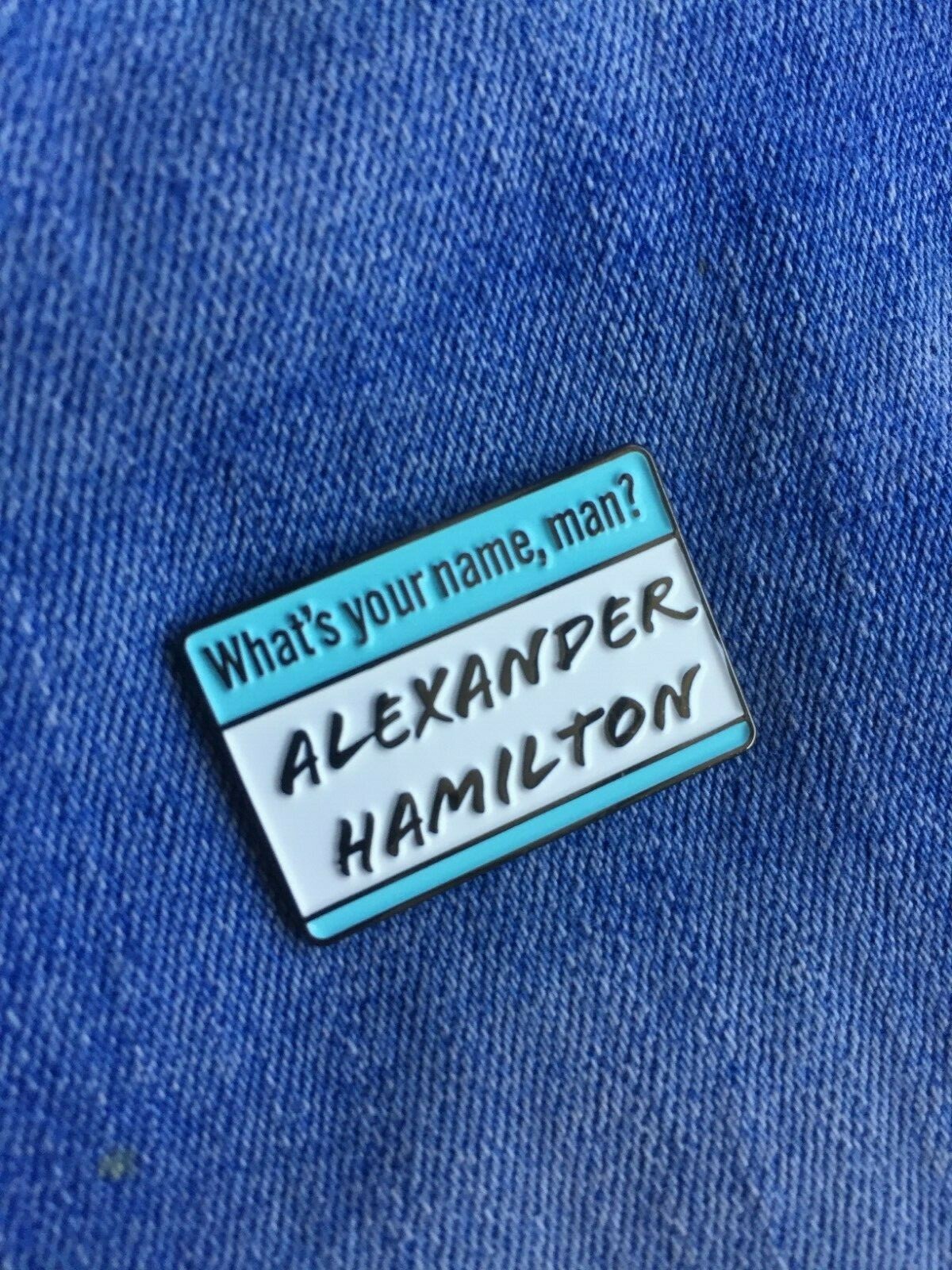 Alexander Hamilton Musical Musical Enamel Pin Brass Alexander what's my name