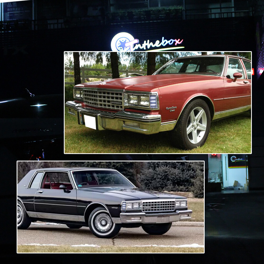 Clear Lens White LED Side Marker Corner Light For 1981-1985 Chevy Impala Caprice