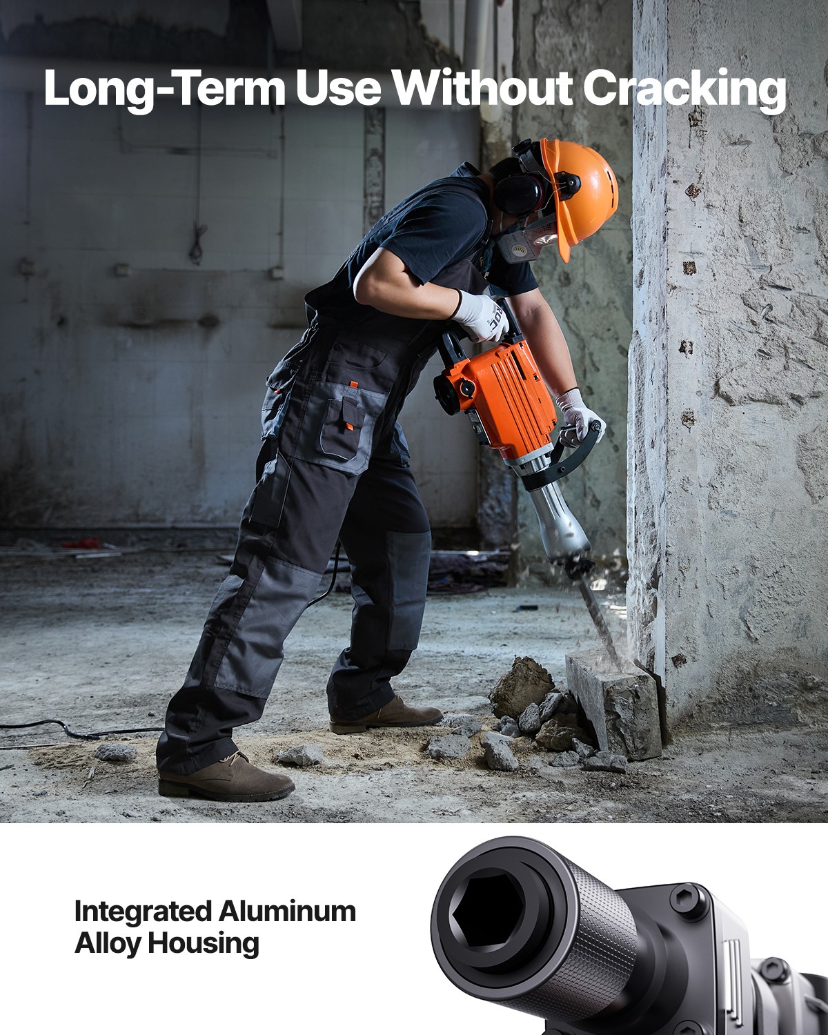 VEVOR Demolition Jack Hammer Concrete Breaker 2200W Electric Hammer