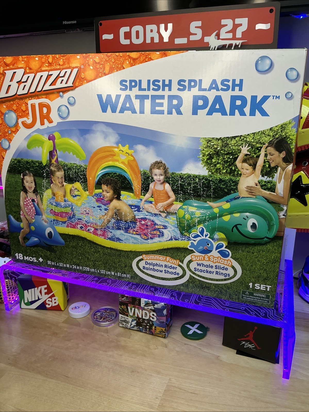 BANZAI JR Banzai Splish Splash Water Park Play Pool Kids Outdoor Summer New