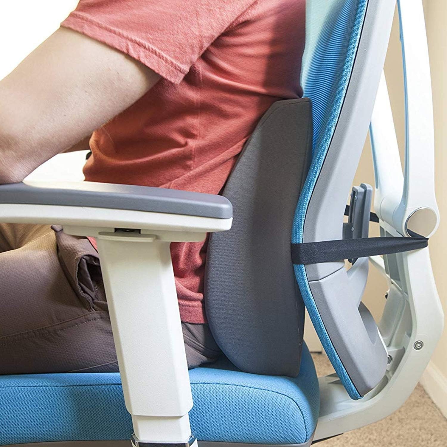 DMI Lumbar Support Pillow for Chair to Assist with Back Support 14x13x5