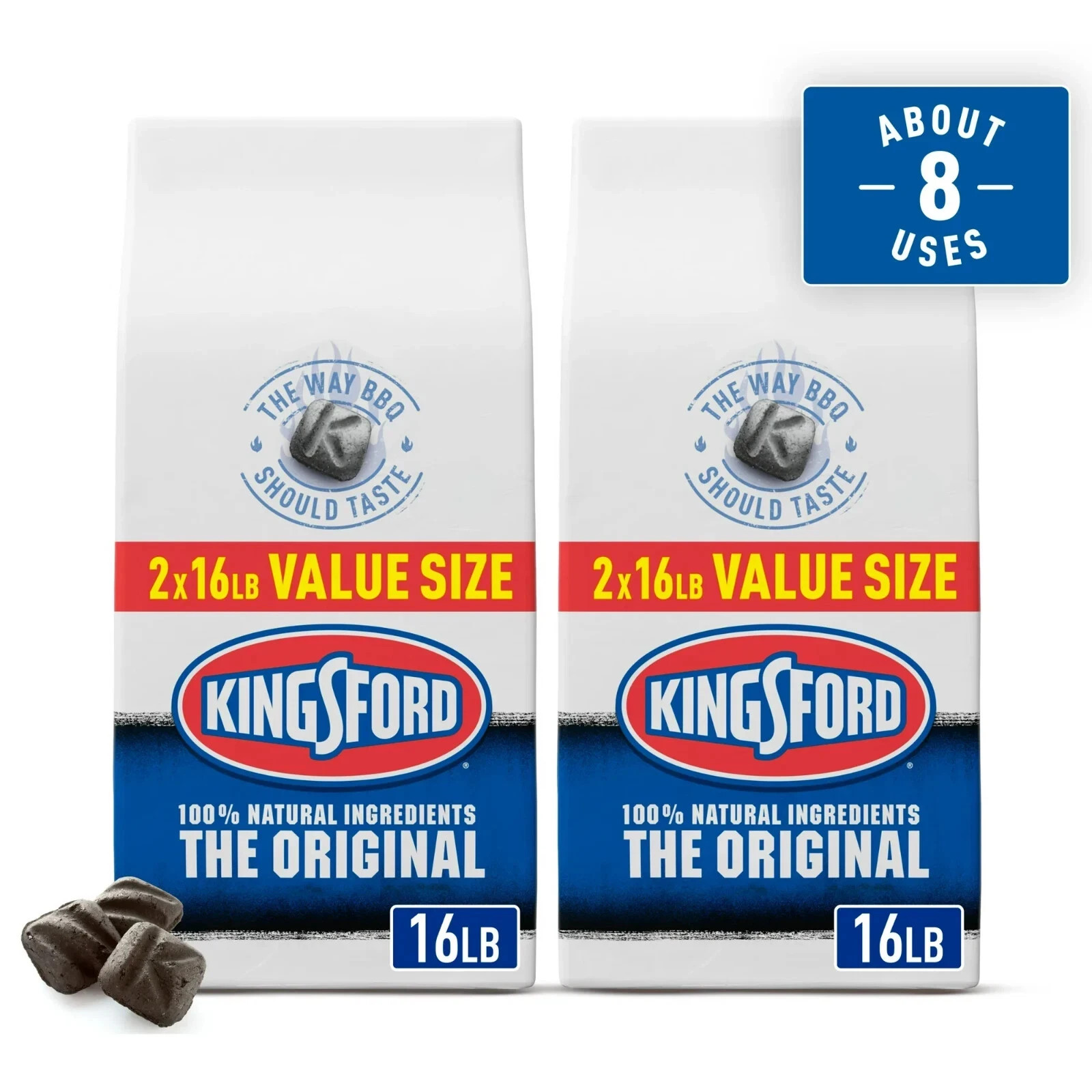 Kingsford Original Charcoal Briquettes, 16 lbs, 2 Pack