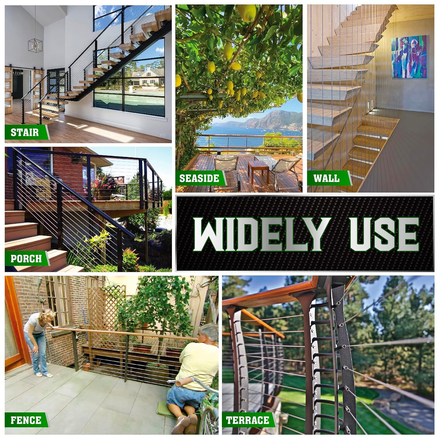 500Ft 1/8 Stainless Steel Cable Wire Rope Aircraft Cable Railing Decking 7x7 DIY