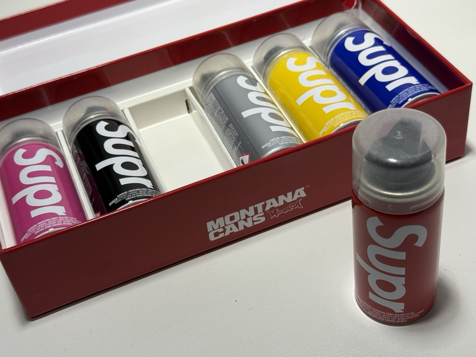 Supreme SS21 Montana Mini Cans Set of 6 Brand New Sealed Ships Fast