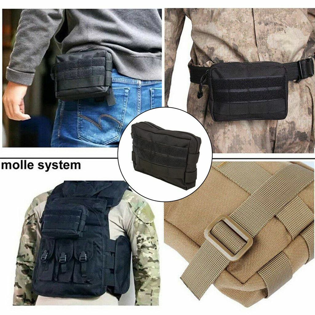 Utility Tactical Molle Pouch EDC Multi-purpose Belt Waist Pack Bag Phone Pocket
