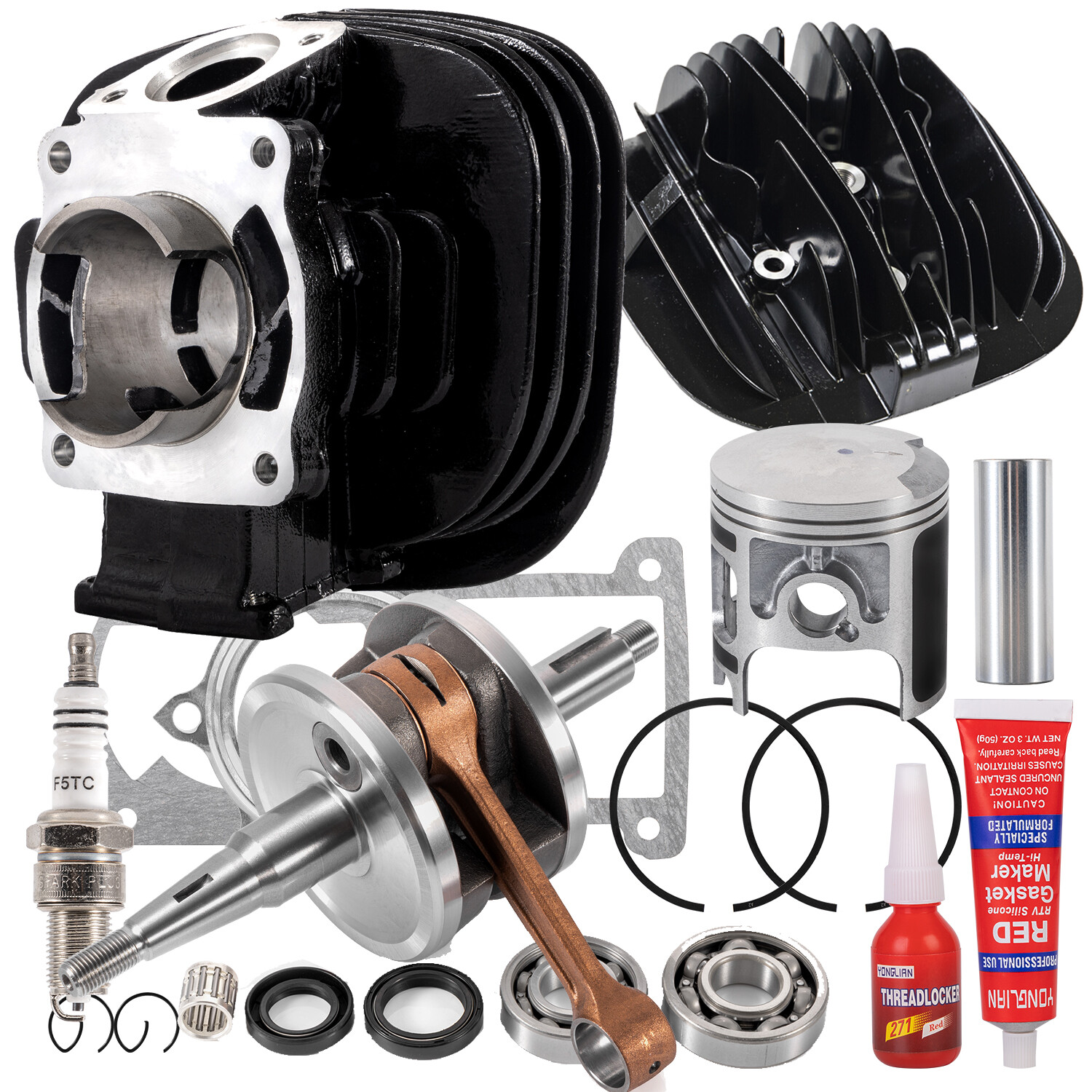 For Yamaha Blaster SE 200 YFS200 Piston Cylinder Crank Motor Rebuild Gasket Kit