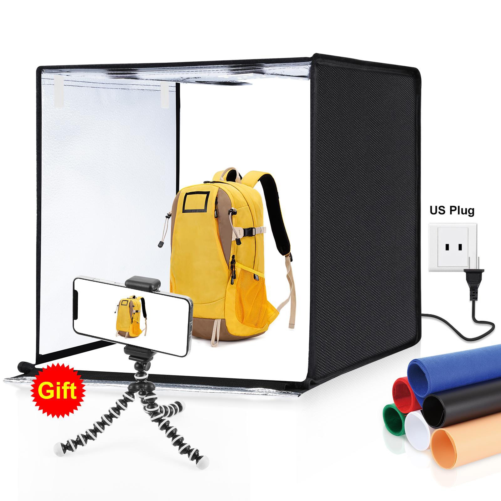 24" LED Photo Studio Light Box Portable Folding Photography Shooting Tent Kit US