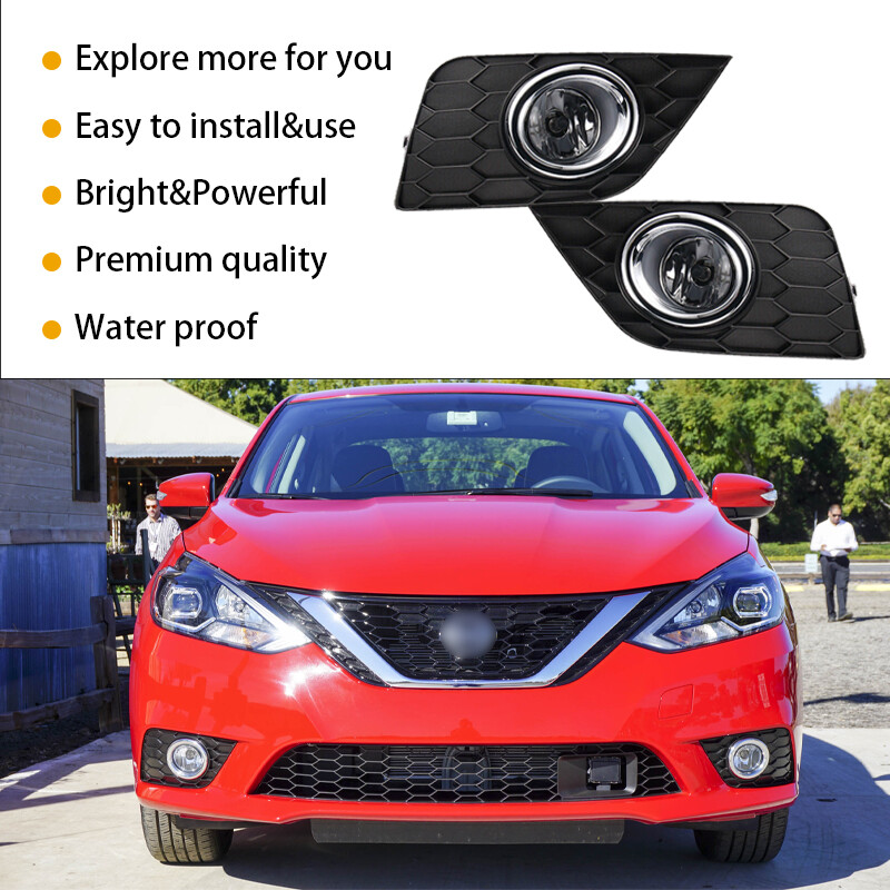 For 2016 17 2018 2019 Nissan Sentra Bumper Fog Lights Fog Lamp Wiring Switch Kit