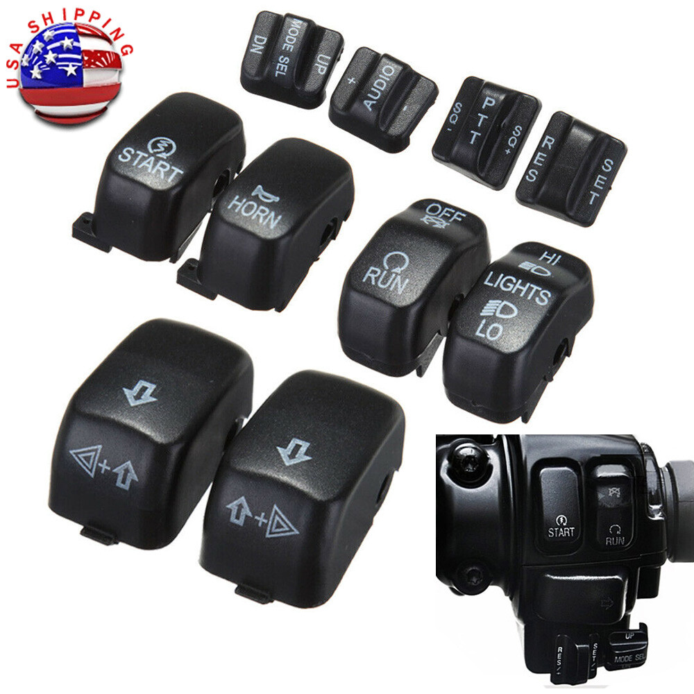 Hand Control Switch Buttons Cap Fit For Harley Touring Road Electra Glide FLHTCU