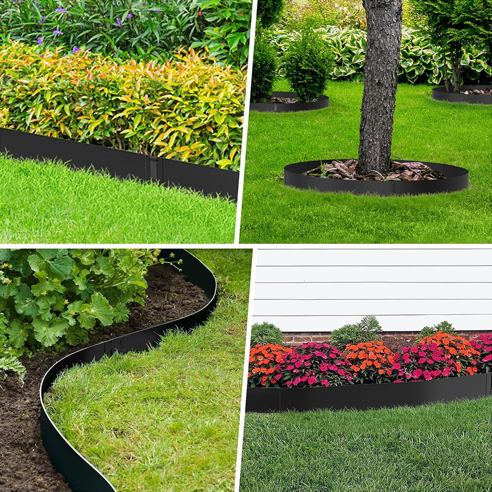 6"H x 40"L x 6 Packs Steel Landscape Edging Metal Garden Edging Lawn Border 20FT