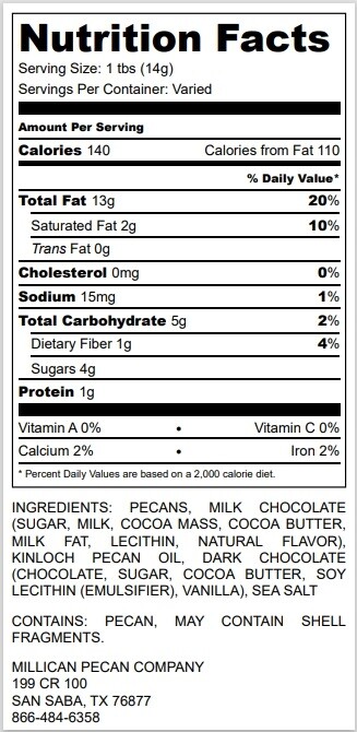 Chocolate Pecan Butter | Gluten Free | Millican Pecan | TX