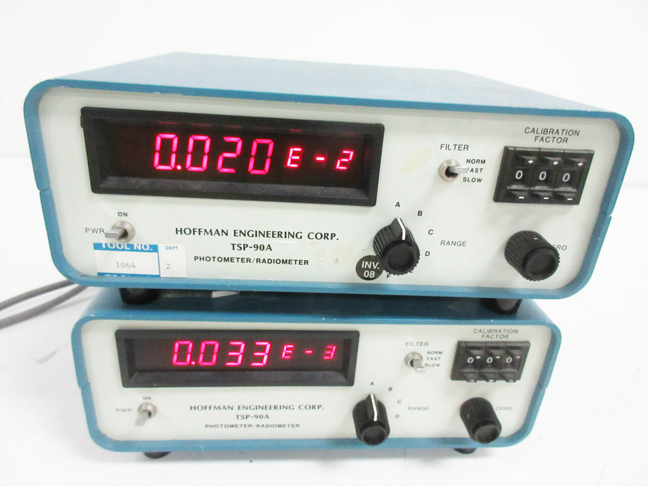 2X HOFFMAN ENGINEERING CORP TSP-90A PHOTOMETER RADIOMETER