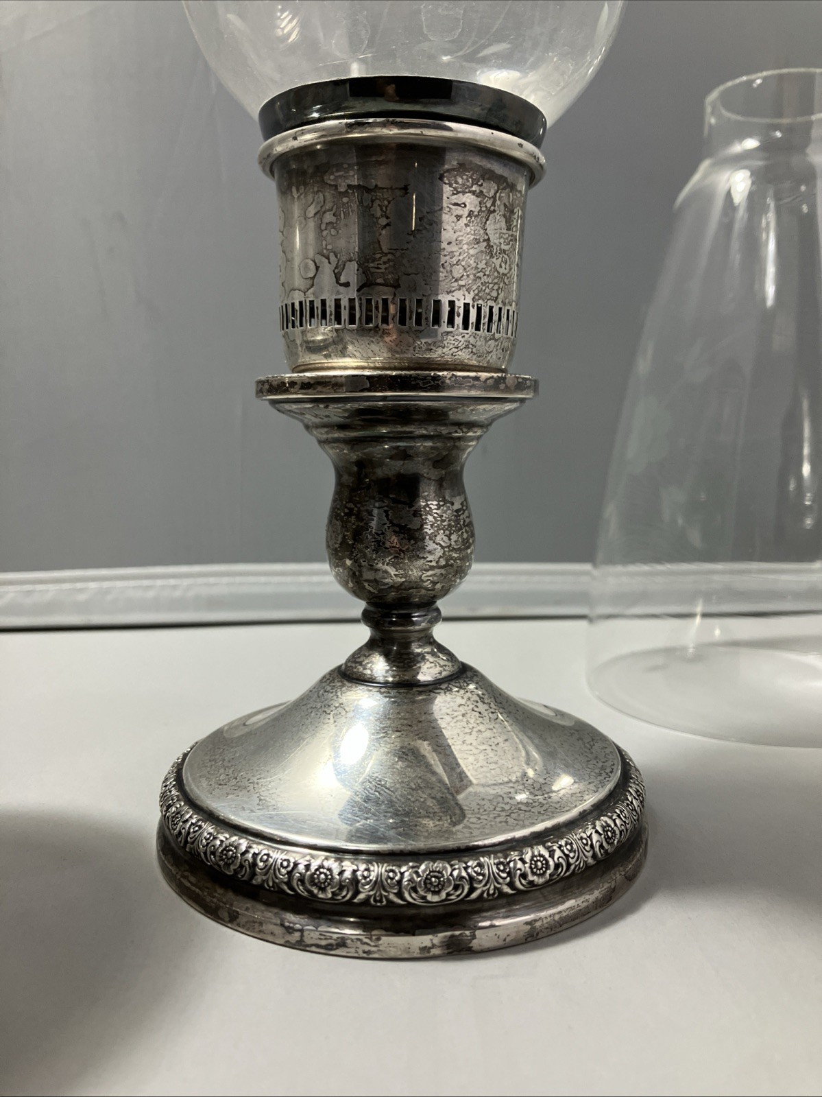 International Silver Prelude-Plain “Sterling Hollowware” Weighted Hurricane Lot