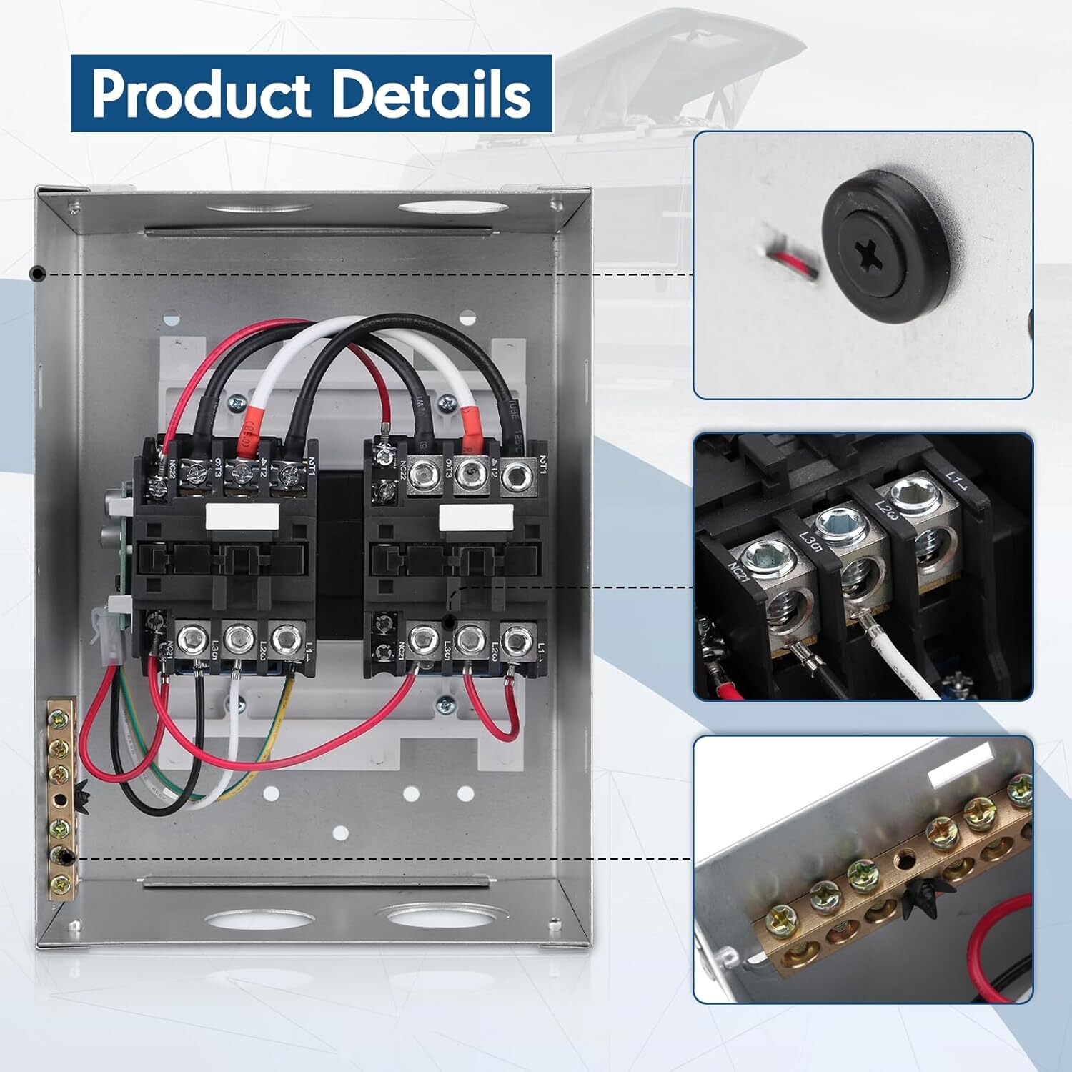 PD52 50 AMP Automatic Transfer Switch for RV, Speedboats 120/240 VAC, 50 Amp