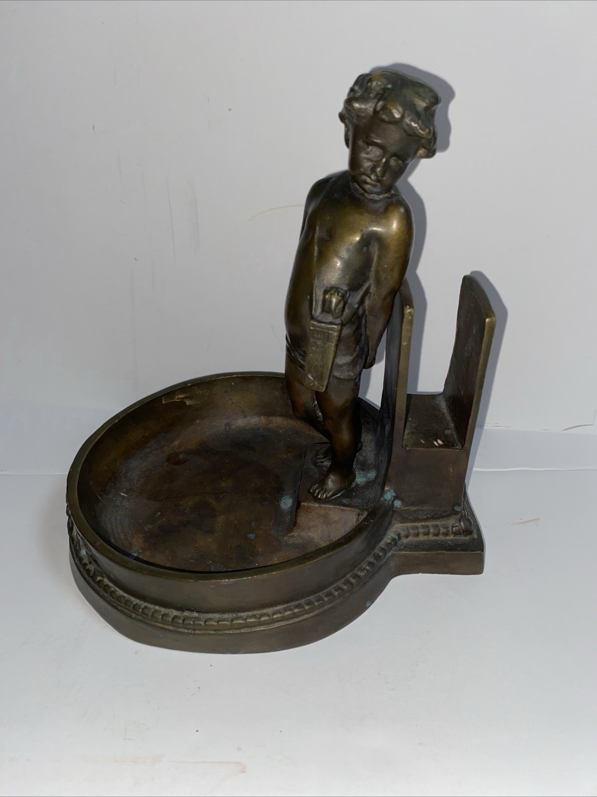 Peter Tereszczuk Art Nouveau Bronze Boy Sculpture, Used
