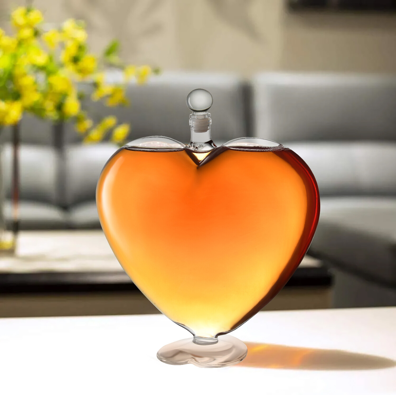 The Diamond Glassware Heart Decanter.