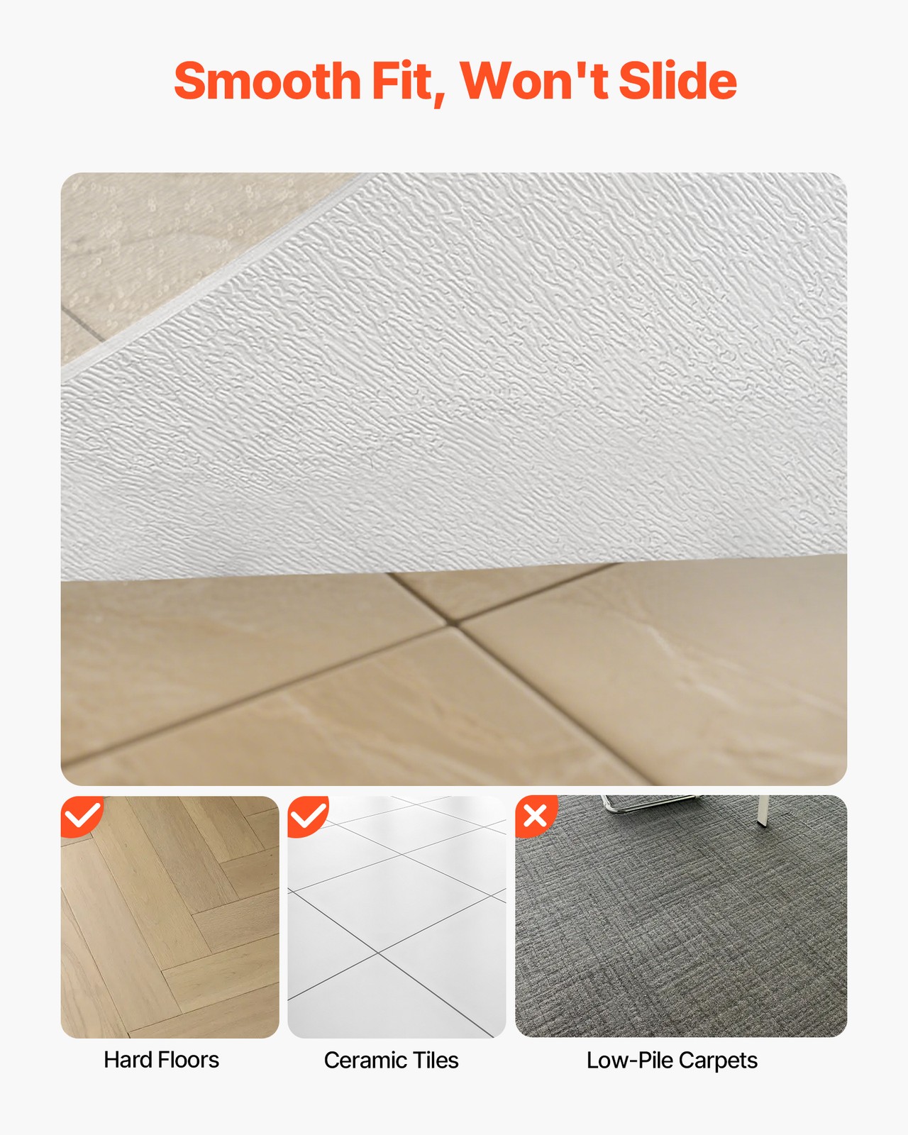 Chair Mat 30 x 48-inch Transparent Office Chair Mat for Hard Floors Home