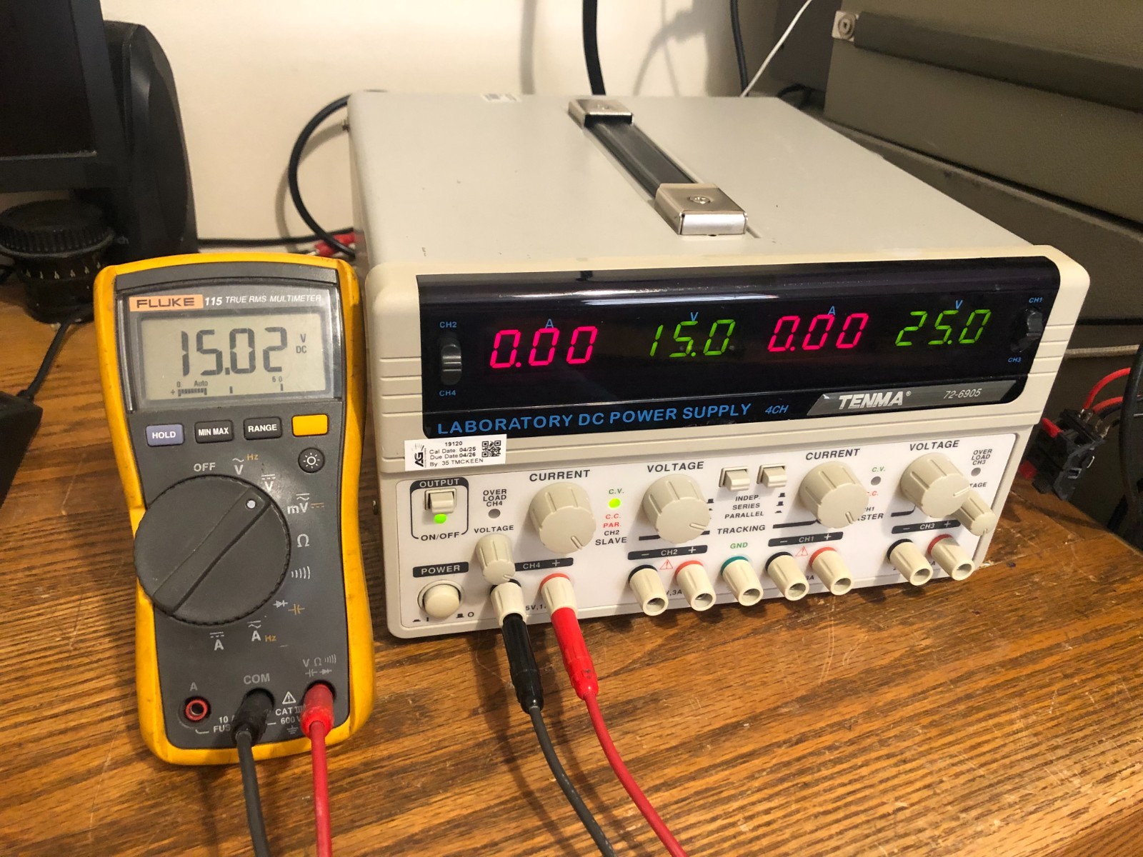 Working Tenma Quad Output Independent Linear Regulated DC Power Supply