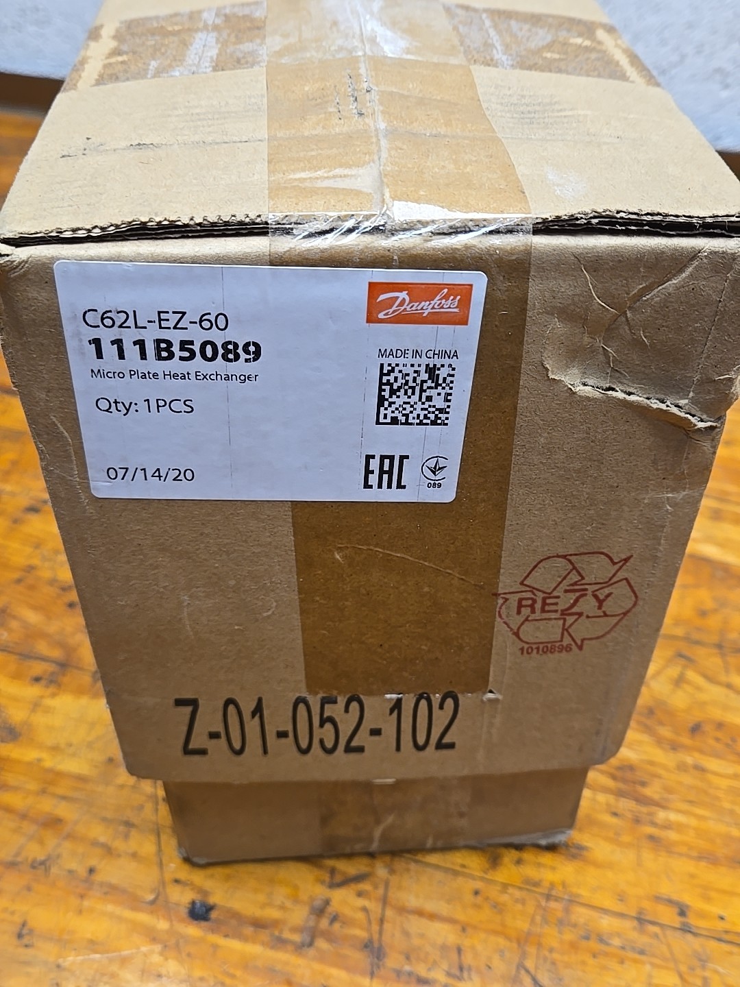 Micro Plate heat exchanger  Danfoss  C62L-EZ-60 111B5089