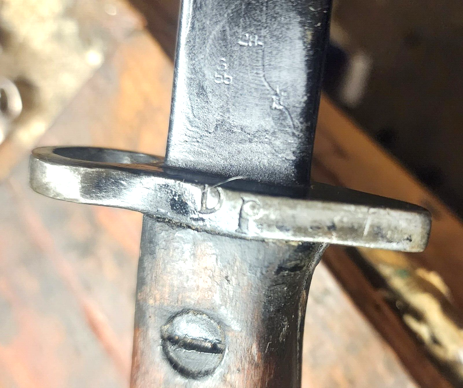 Vintage Original ENFIELD SMLE MKIII SWORD 12" Blade BAYONET with Scabbard #2