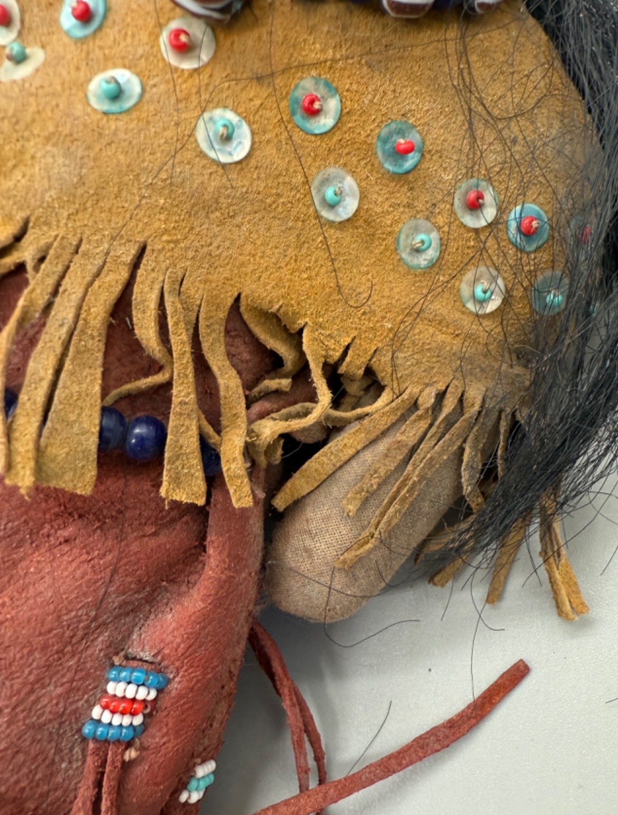 Antique Lakota Sioux Native American Double Sided Doll Anoglte 1890s Antique Dol