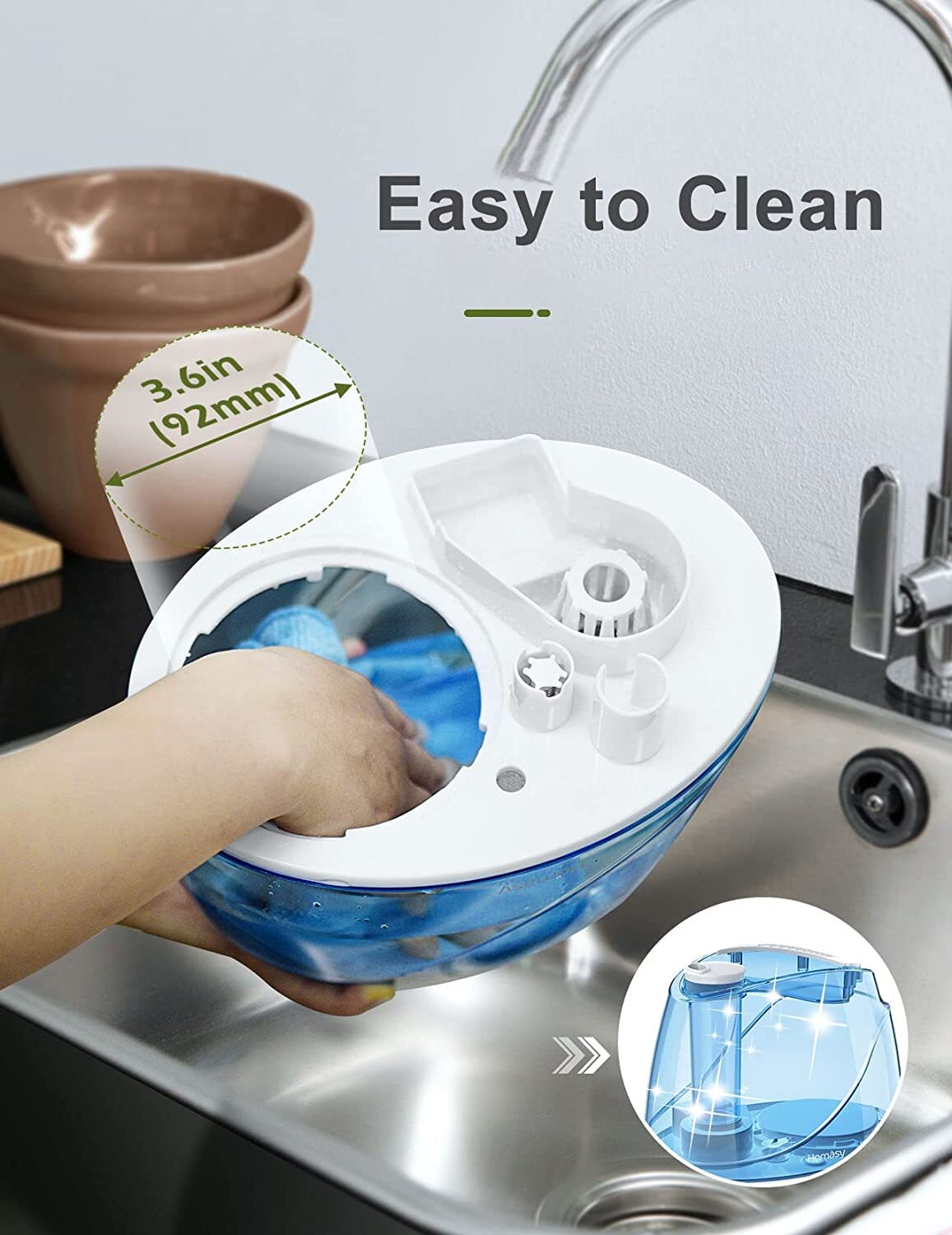 2.2L Humidifier for HOME OFFICE with Light,Quiet & Auto-of Cool Mist Humidifier