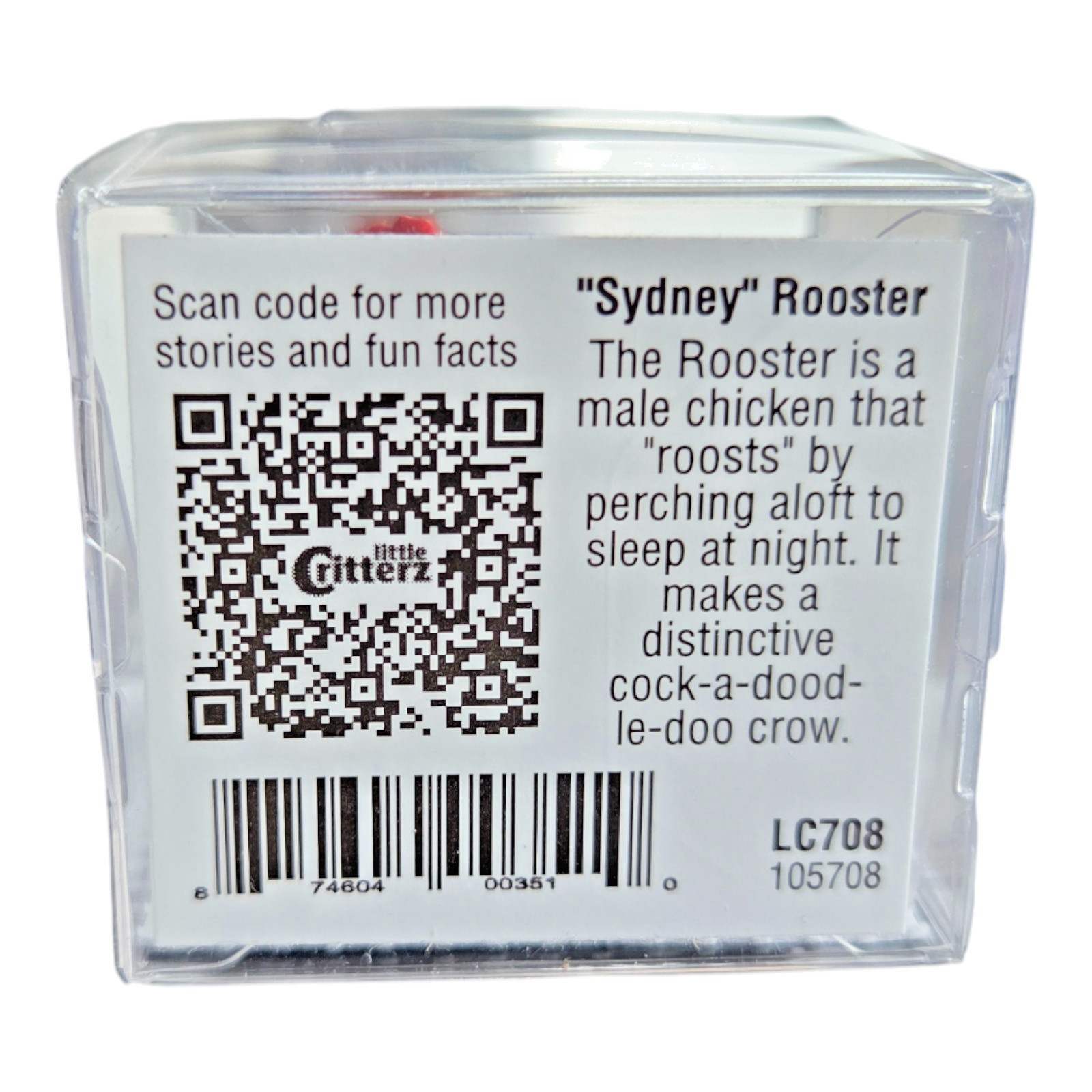 LITTLE CRITTERZ Rooster "Sydney" Miniature Figurine New FREE SHIPPING LC708