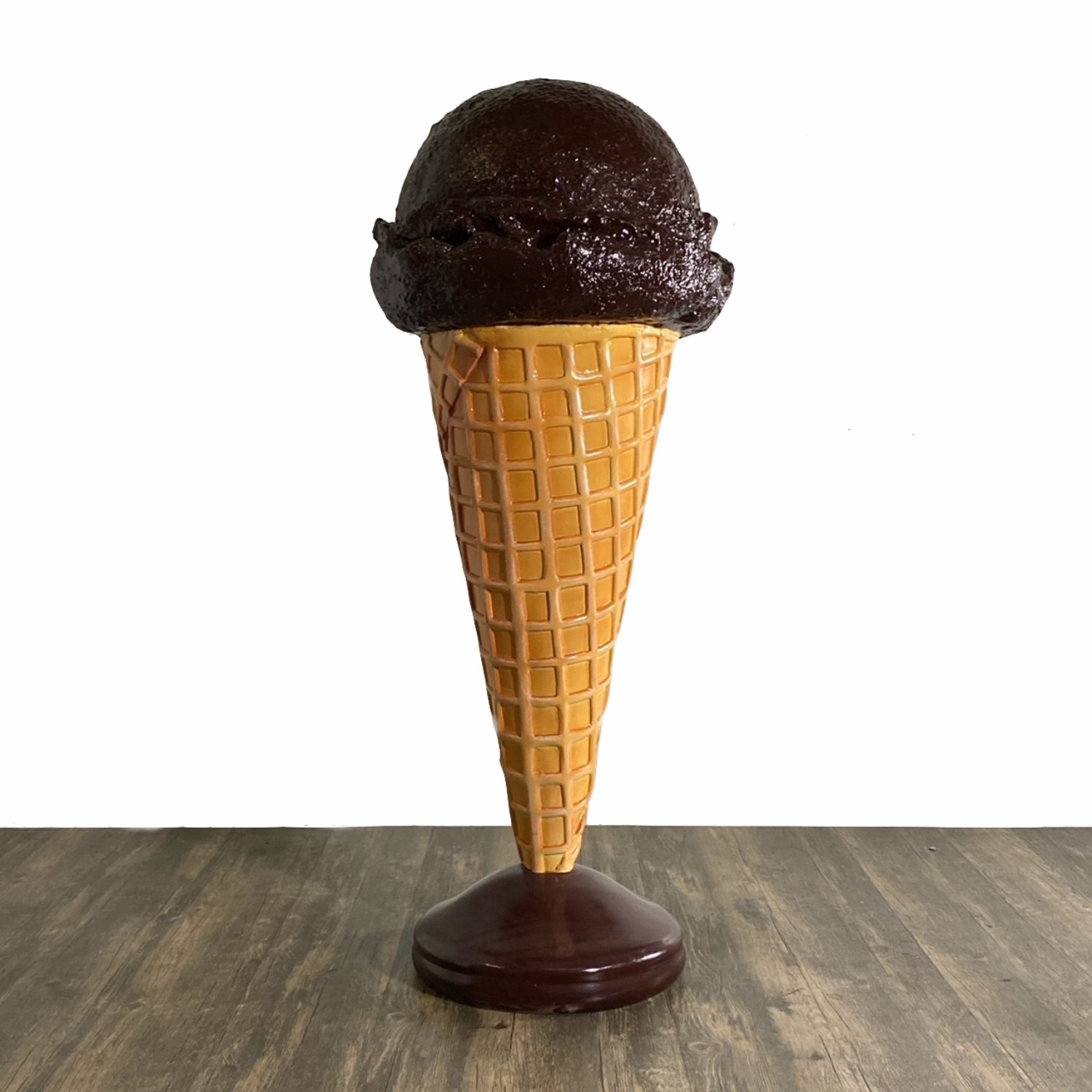 Chocolate Ice Cream Cone Shop Sign 3 Ft Standing Display