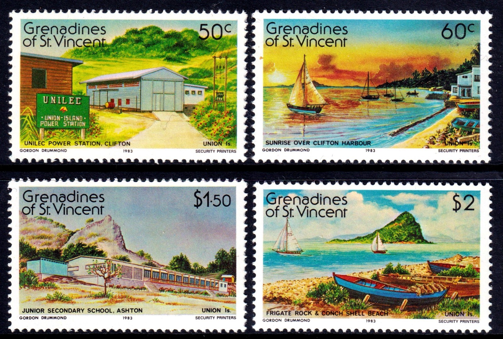 St. Vincent Grenadines 1983 Union Island Complete Mint MNH Set SC 267-270