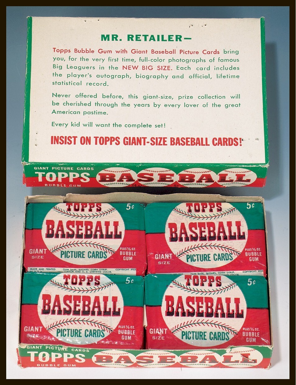 1952 Worlds Greatest Card Chase Box- 21 packs+auto+ 2 cards 50/60's