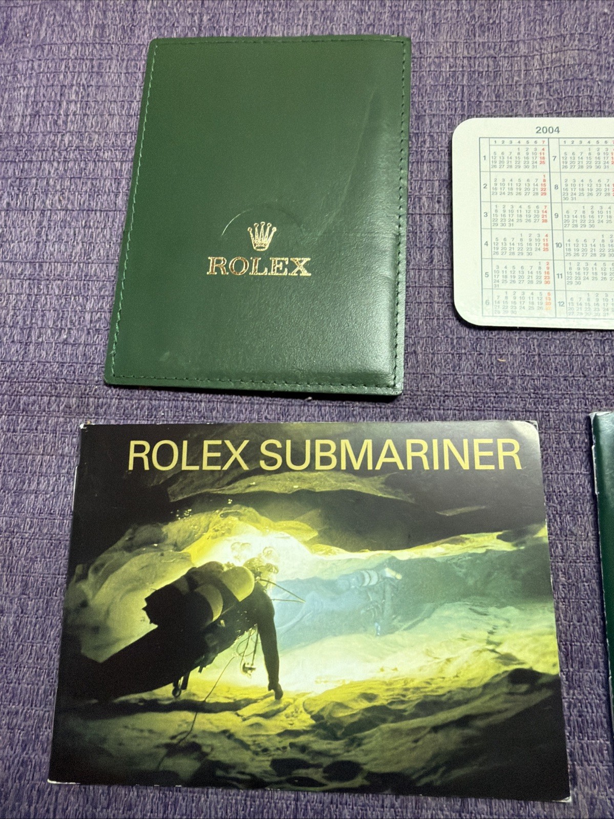 Rolex 2004 Submariner Accessories Set.Booklets;paper hold;Tag;calendar English‼️