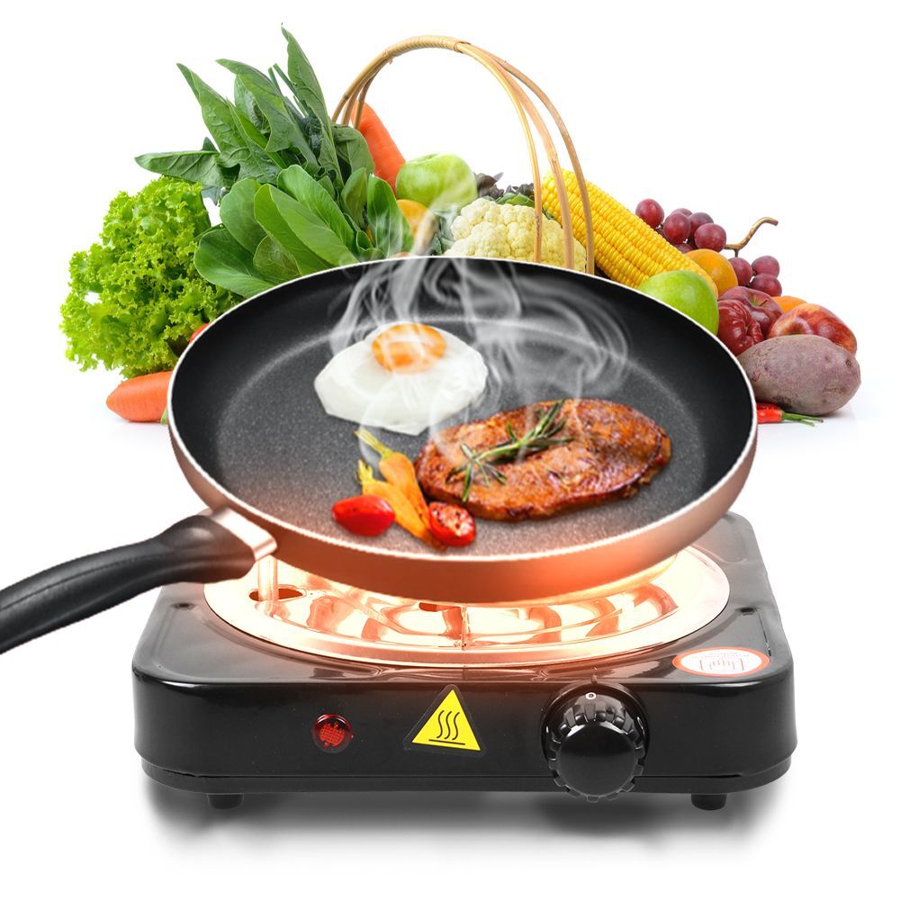 1000W Single Electric Stove Burner Travel Compact Small Hot Plate Dorm Portable