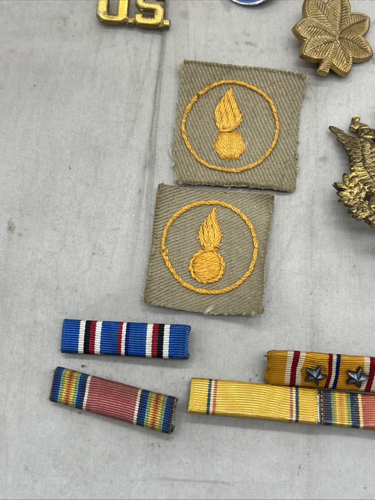 WW2 US Army Officer China Burma India Insignia Lot ROC Pin (FF470