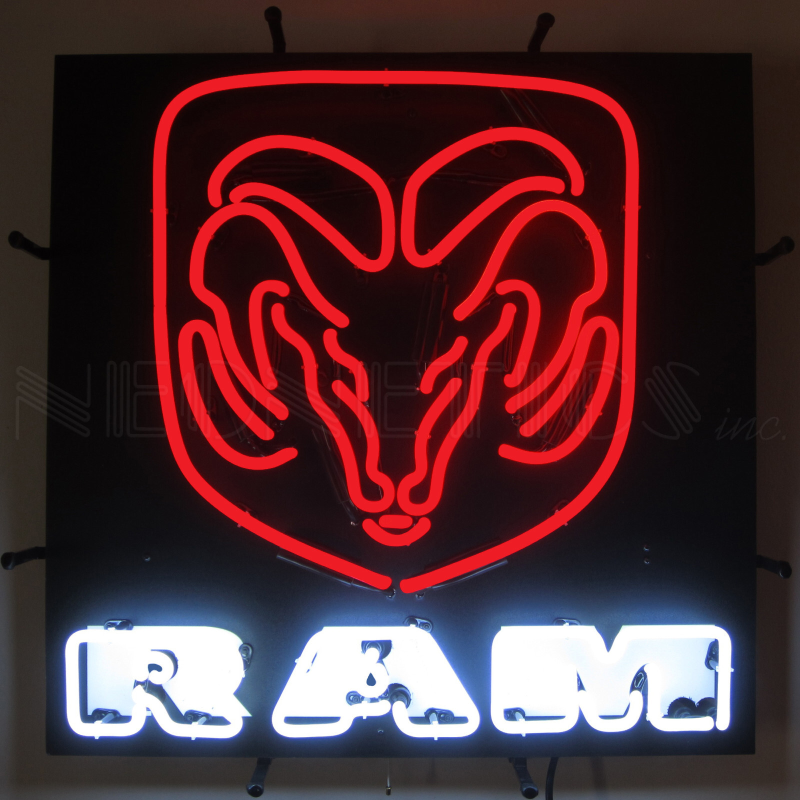 Ram Red Neon Sign Dodge  1500 Heavy Duty Truck 2024 2023 2020 Garage Lamp Light