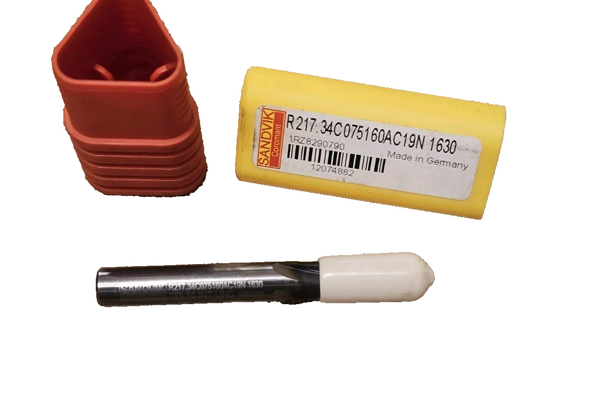 1630 R217.34C075160AC19N Sandvik CoroMill Plura Plunge Mill 7.5mm (19/64") NEW